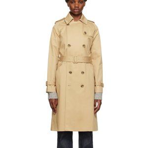 APC Greta Trench Coat Size L FR 40
